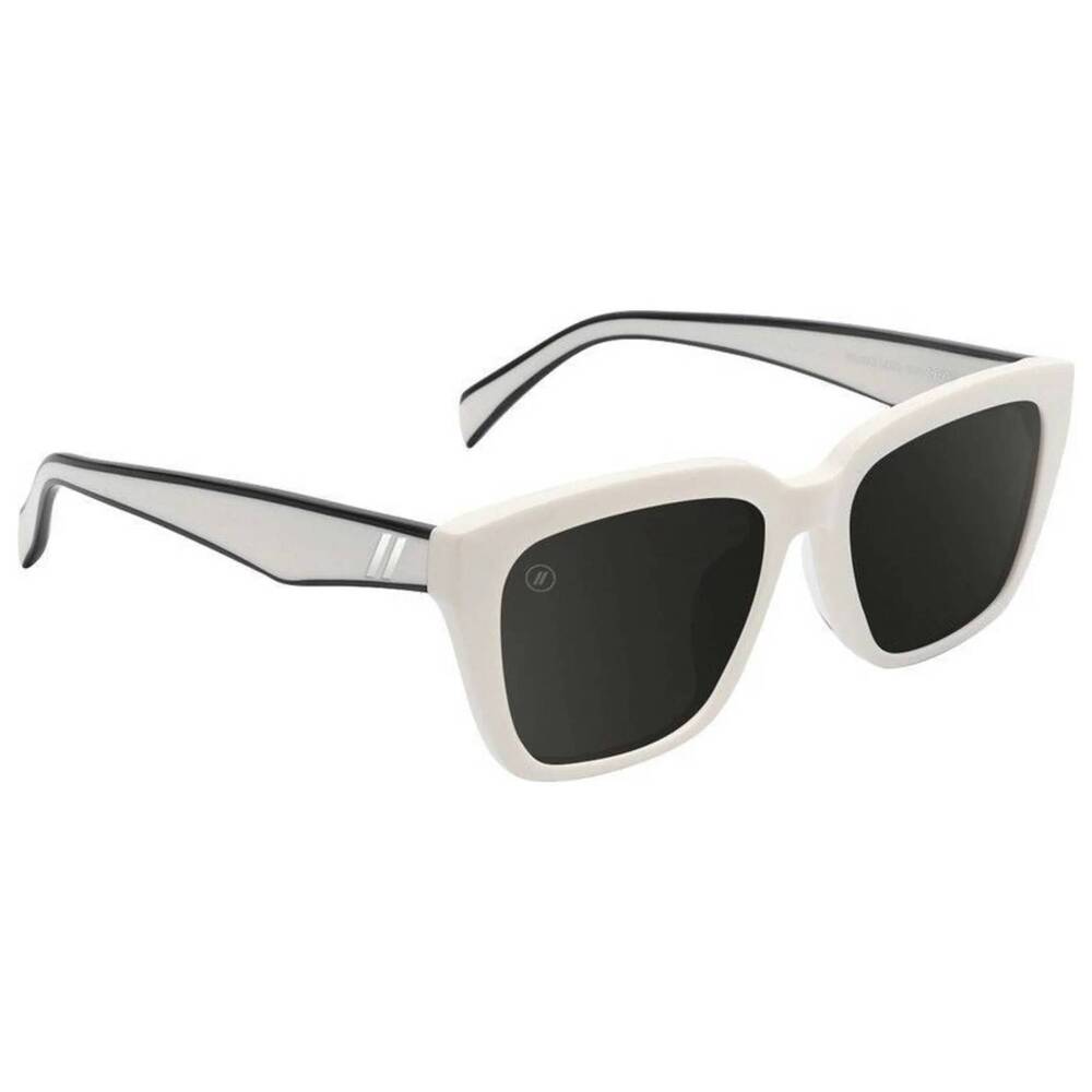 NEW BLENDER women's mave 54mm sunglasses in white limo gloss white / smoke pc p